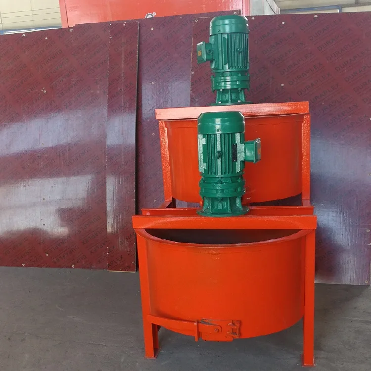 Two Buckets of Wet Material Dry Powder Mortar Mixer Can Continuously Mix Without Stopping the Machine