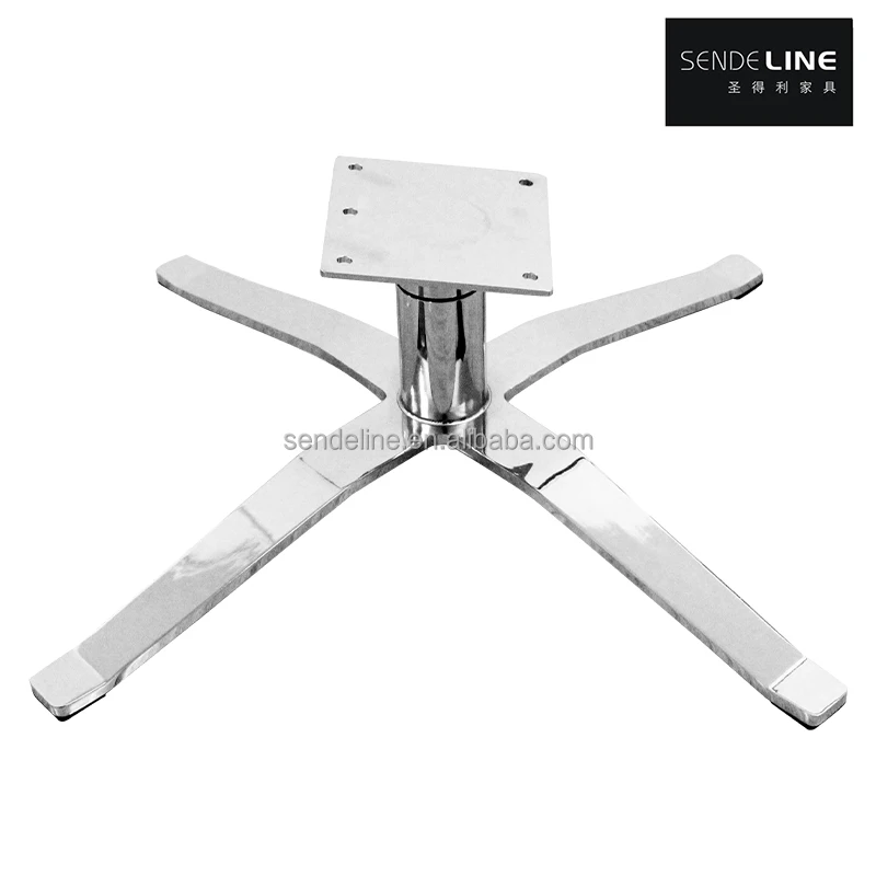 A4-89 Modern Lounge Chair, heavy-duty custom 4-legged metal chrome-plated swivel chair base