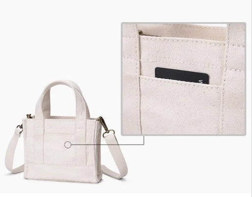 2020 Wholesale Designer Small Custom Eco Cotton Canvas Logo Printing Sling Bags Beach Shopping Tote Bag Canvas Cotton Bag