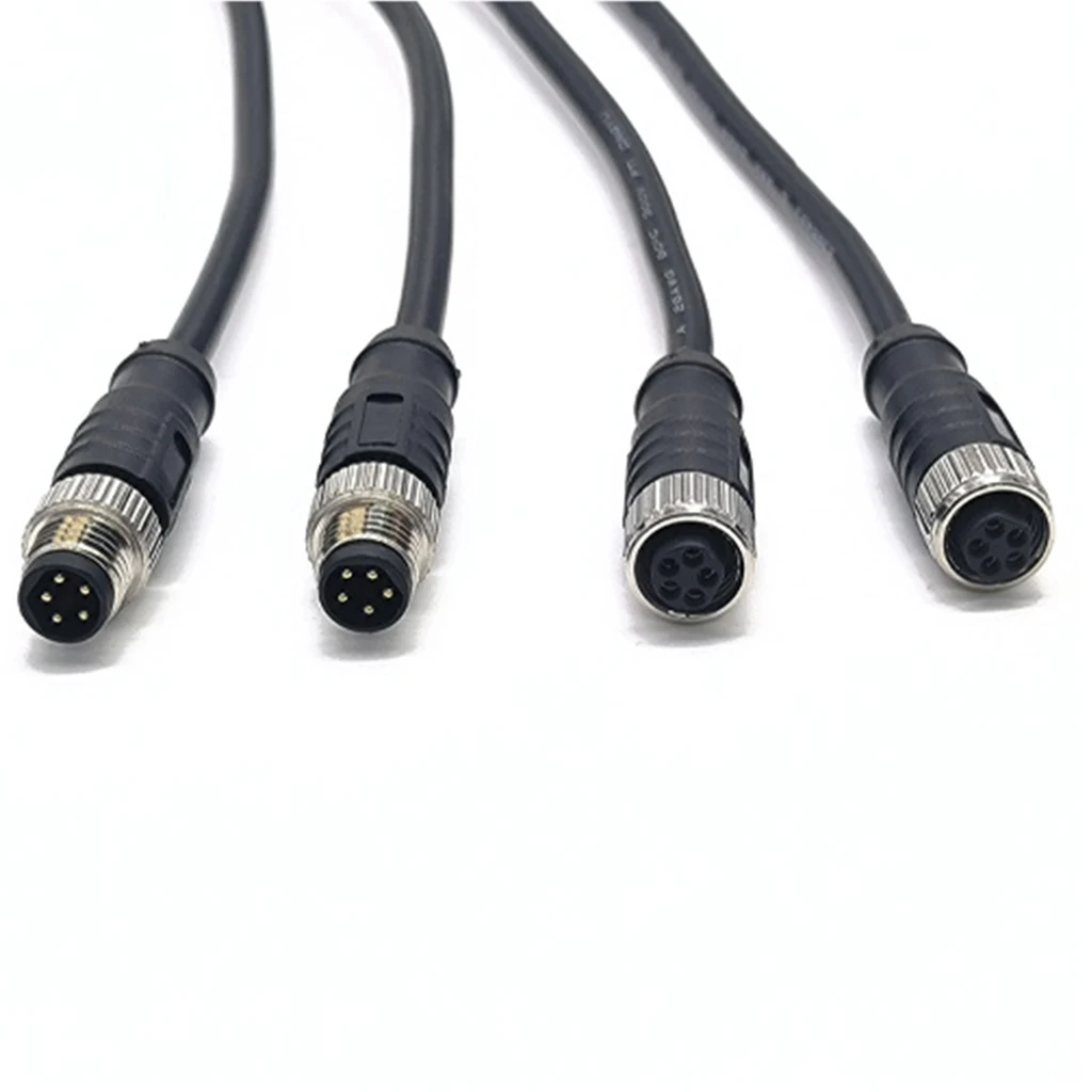 1M Straight Industrial Female to Male Custom M12 Waterproof Cables