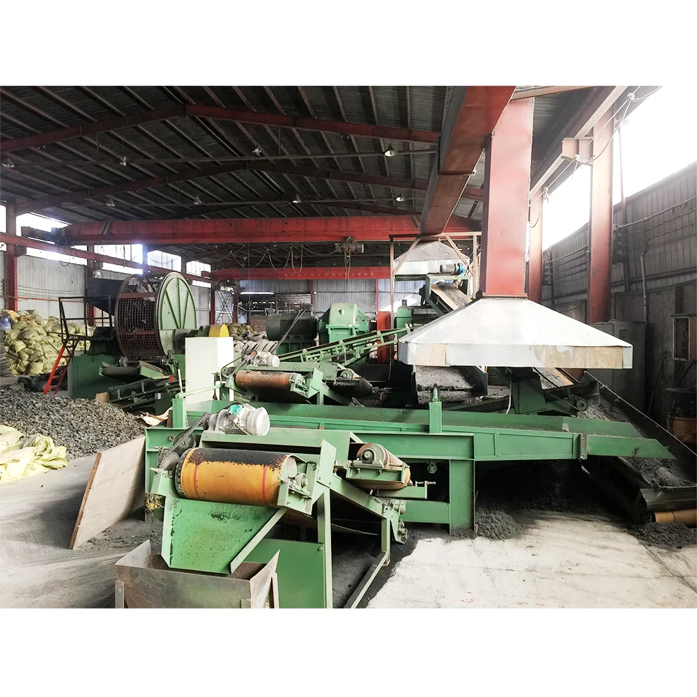 High output waste tire cutting machine scrap tyre crusher for sale