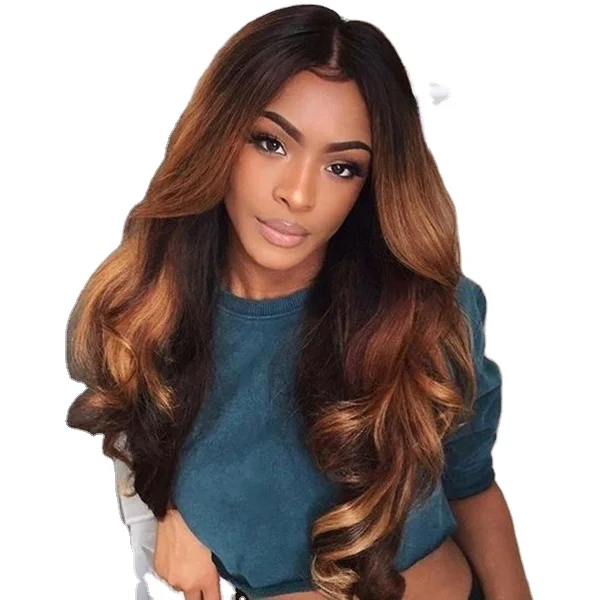 Single Donor Virgin Light Color Indonesian Body Wave Two Tone Ombre Colored Hair Weave Bundles