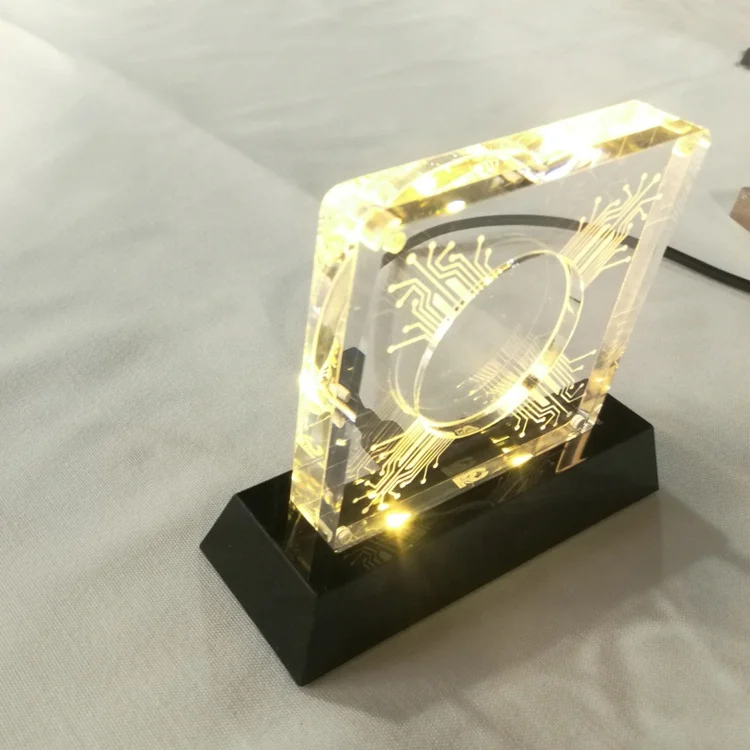 Customized Led Acrylic Coin Display Box  Magnetic Acrylic Coin Medal Display Stand