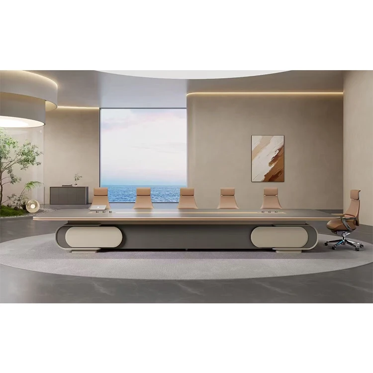Customized 8 10 12 14 person seat wood conference desk meeting table for office furniture