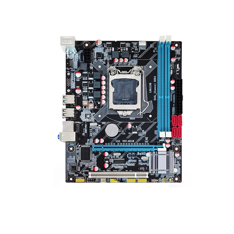 OEM Computer motherboard 1156 pin P55 desktop computer motherboard DDR3 memory support i3 530 i5 750 660 CPU