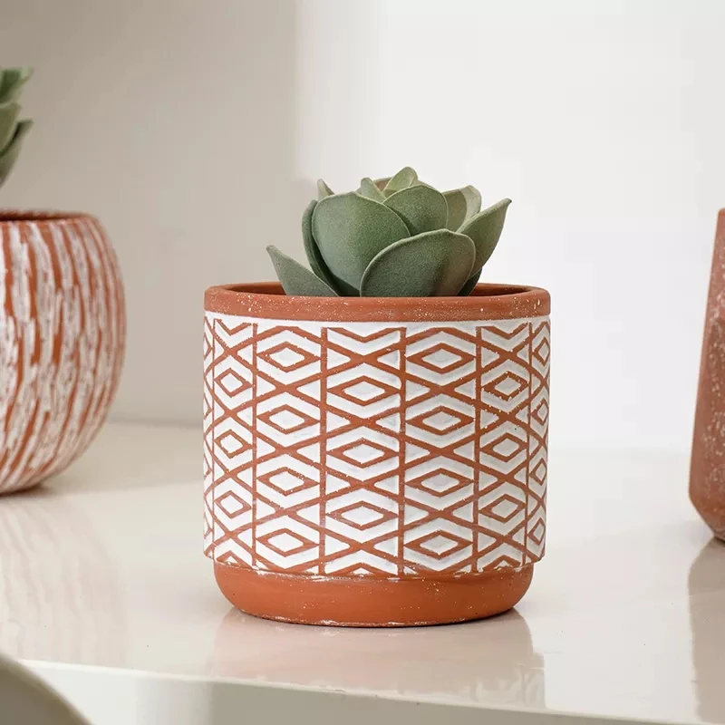 Nordic garden bonsai pot home decoration indoor and outdoor flower pot planting frame bulk cement flower pot