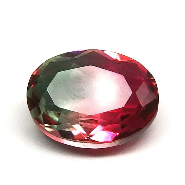 Loose Watermelon Tourmaline Oval Cut Glass Stone Faceted Colored Gemstone