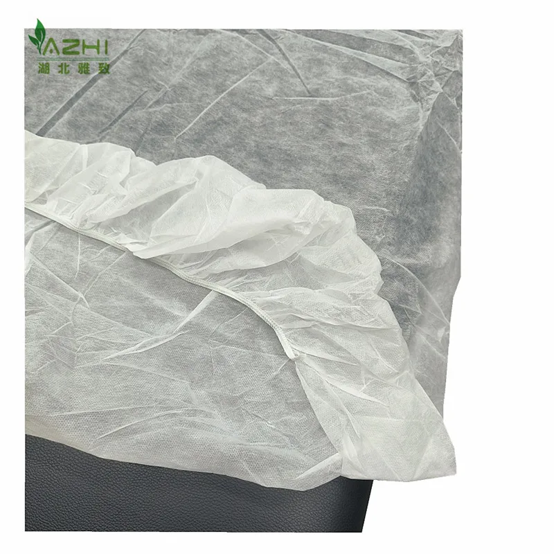 Disposable  two sides elastic white PP PE massage bed sheet drape cover PP nonwoven bed cover