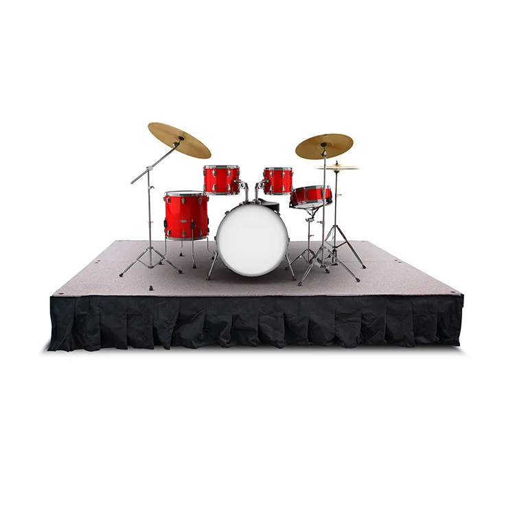ACS Fast Set Up Portable Drum Riser 1x2m Multi Intelligence Stage For Indoor Outdoor Events