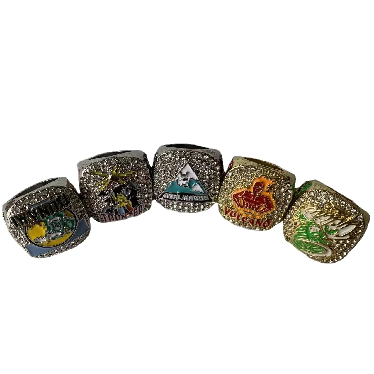 Мода Бостон Чемпионат мира по баскетболу кольцо из сплава Циркон инкрустированные мужские украшения