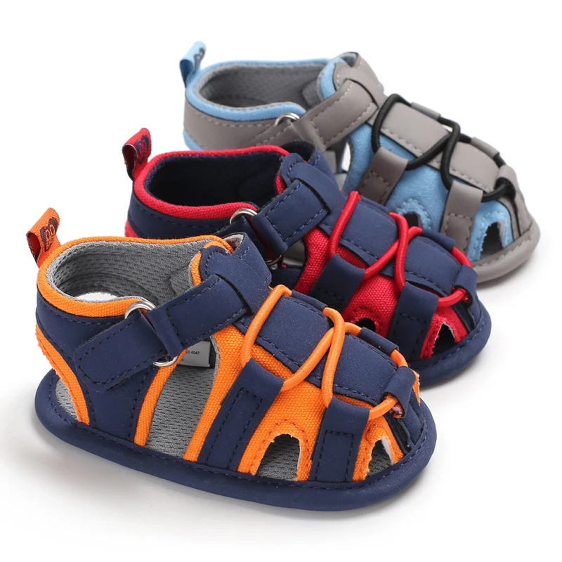 Toddler shoes wholesale 0-12months  boys and girls rubber sole breathable non-slip baby sandals