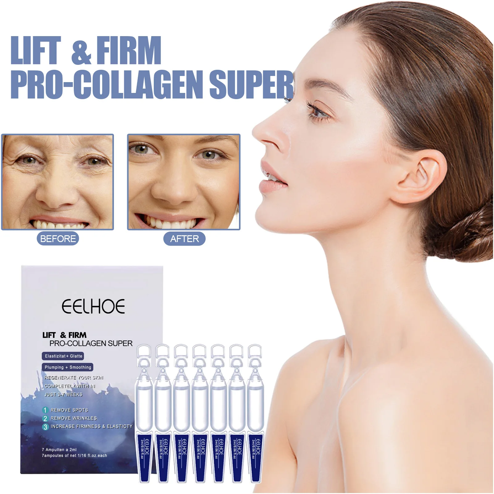 eelhoe Collagen Boost Anti-Aging Serum Anti-Aging Shrink Pores Whitening Moisturizing Skin Care K1