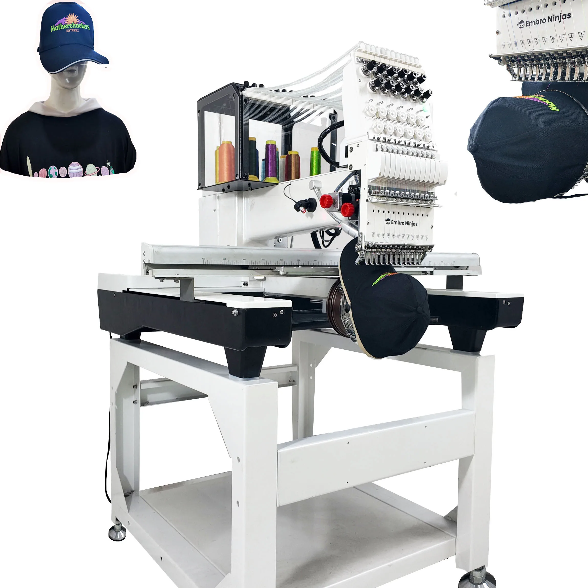 Мини-стегальная машина Embro Ninjas, компьютеризированная вышивка, скорость 1200 об/мин, новые основные компоненты состояния, включая подшипник двигателя