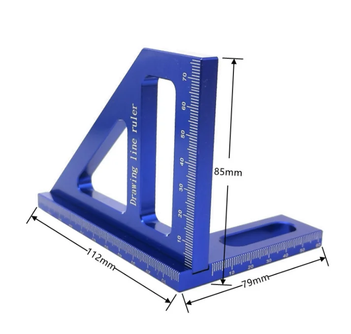 Factory Direct Selling Ruler Woodworking T-type Line Scriber Hole Scale Ruler Mark Line Gauge