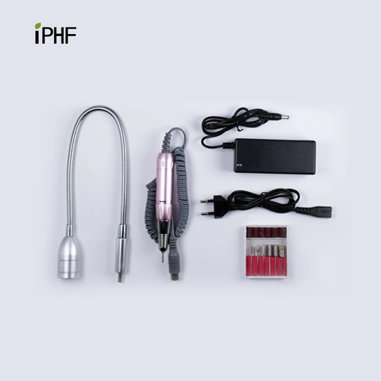 3 in 1 80w  Electric 30000rpm  Nail Drill Vaccum Suction Drill Handpiece Lamp Dust Collector Strong Korea Nail Drill