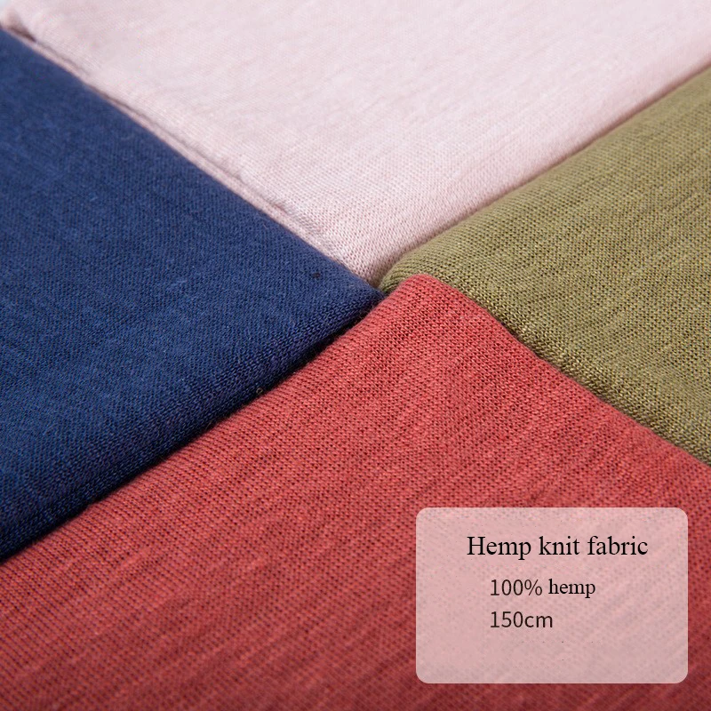 55%hemp 45%organic cotton--New Design casual style hemp cotton knit jersey organic fabric for clothing
