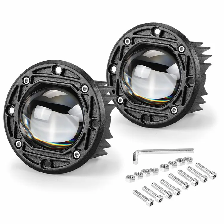 High Quality Super Bright 40W 3 Inch 8D Lens LED Work Lamp Round Headlight Fog Driving Light For Off-Road Car Bus