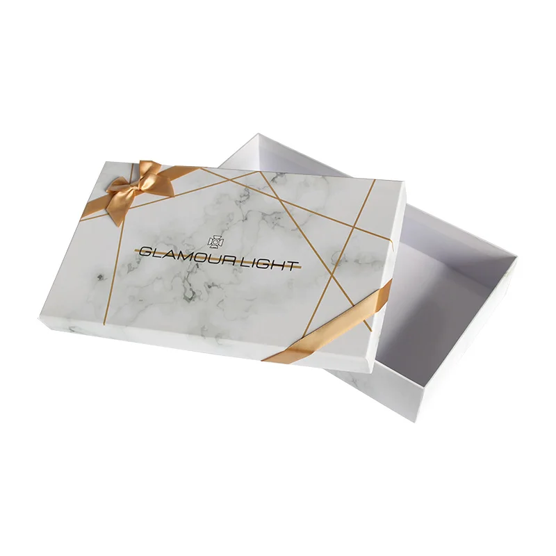 
wholesale custom logo Marble texture cardboard packaging boxes with lid 