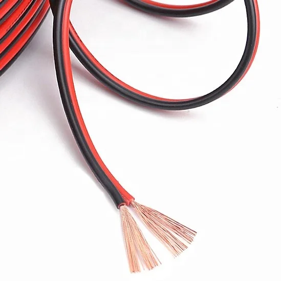 Manufacturers Soft Copper Wire 2 core Pvc Insulated Flat Flexible 2.5 mm electrical wire Rvb Cable Red Black Cable electric wire