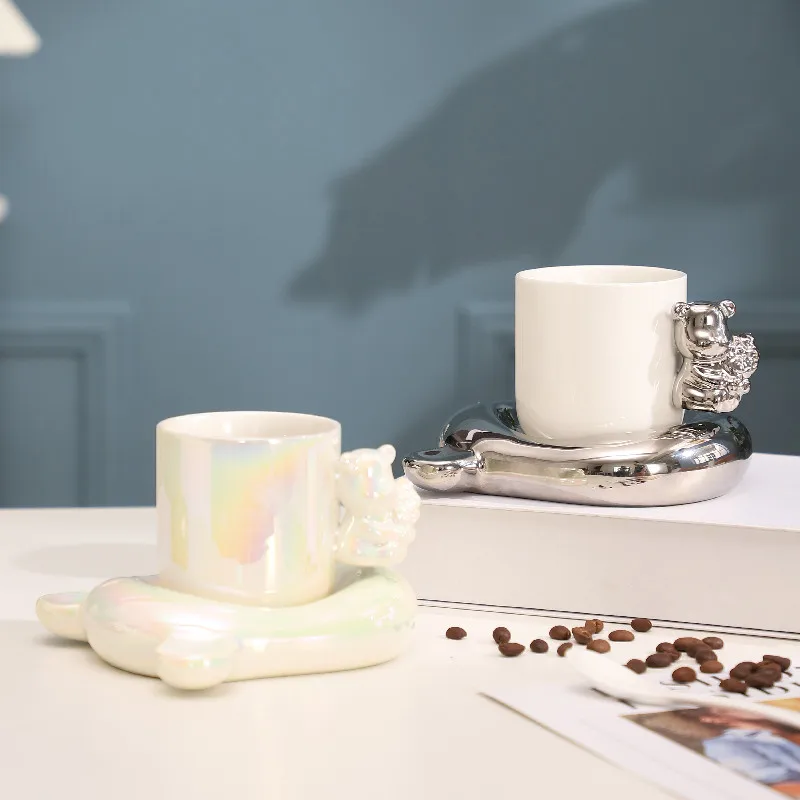 300ml Bear Design Ceramic Coffee Mugs Coffee Water Cup Tea Mug Gift Set