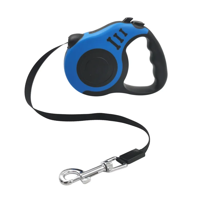 Wholesale Bone Print Automatic Polyester Retractable Dog Leash