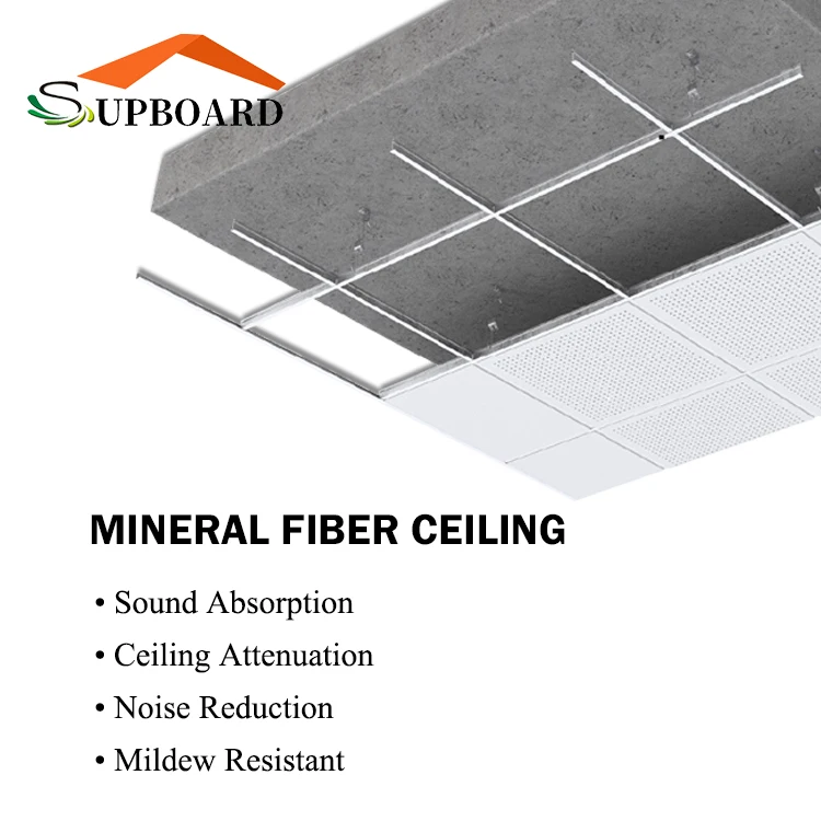 High Quality Ceiling Insulation Mineral Fiber Board Ceiling Tiles For
