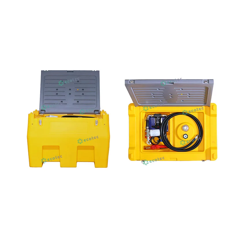 Ecotec 220L/480L Mini Fuel Tank with Gasoline Transfer Pump Fuel Diesel Water Oil Tank for Truck Refueling