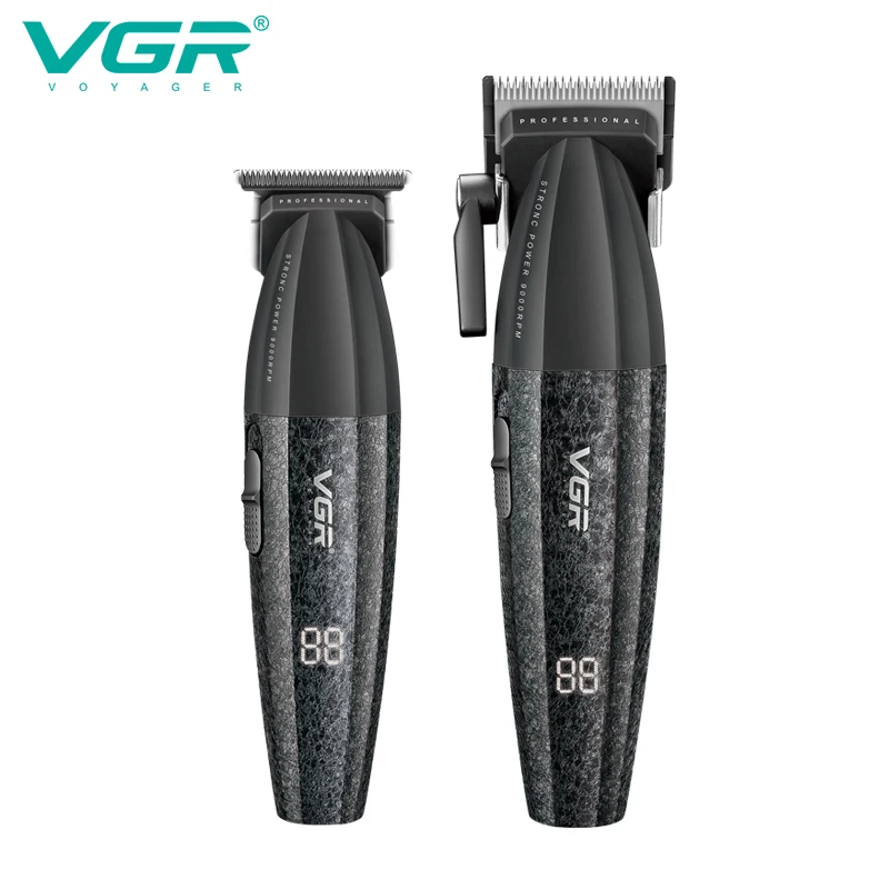 VGR V-640 DLC Blade  High Speed Motor Barber Salon  Rechargeable  Men Professional Hair Trimmer Clipper