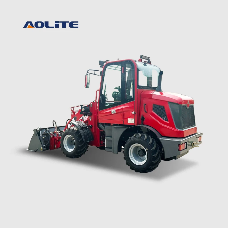 AOLITE 610 Китай 1 тонный вездеход небольшой компактный фронтальный мини-погрузчик 4x4 колесный дизельный погрузчик для продажи