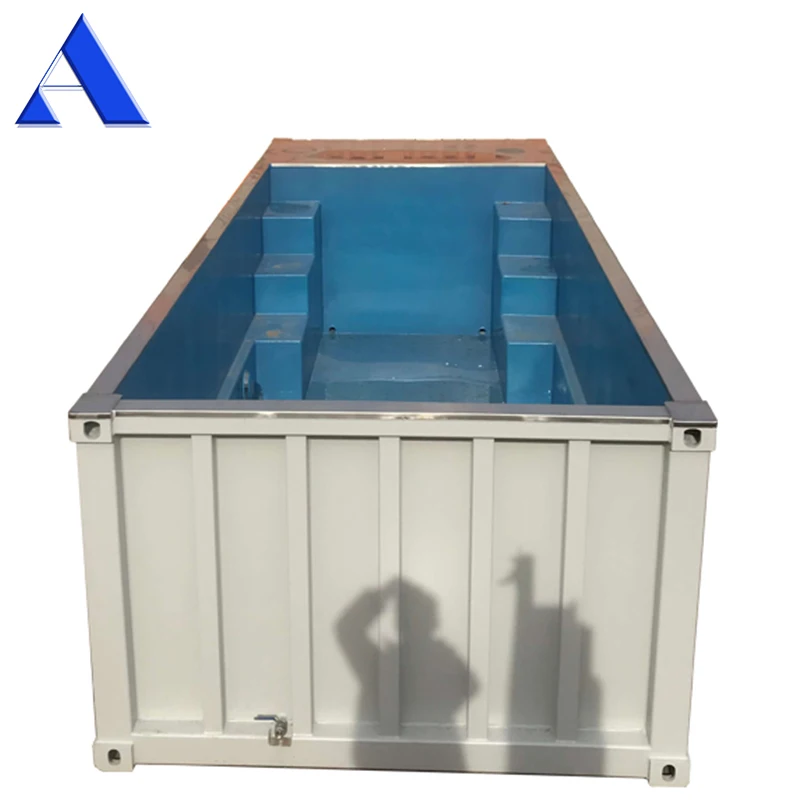 Custom Made Movable Prefab Modular Shipping Container Swimming Pool for Sale