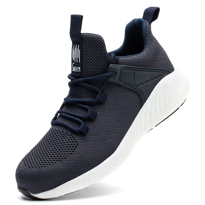 Comfortable Steel Toe Shoes for Men, Indestructible Work Sneakers with Puncture Proof Insole, Breathable Safety Shoes for Constr