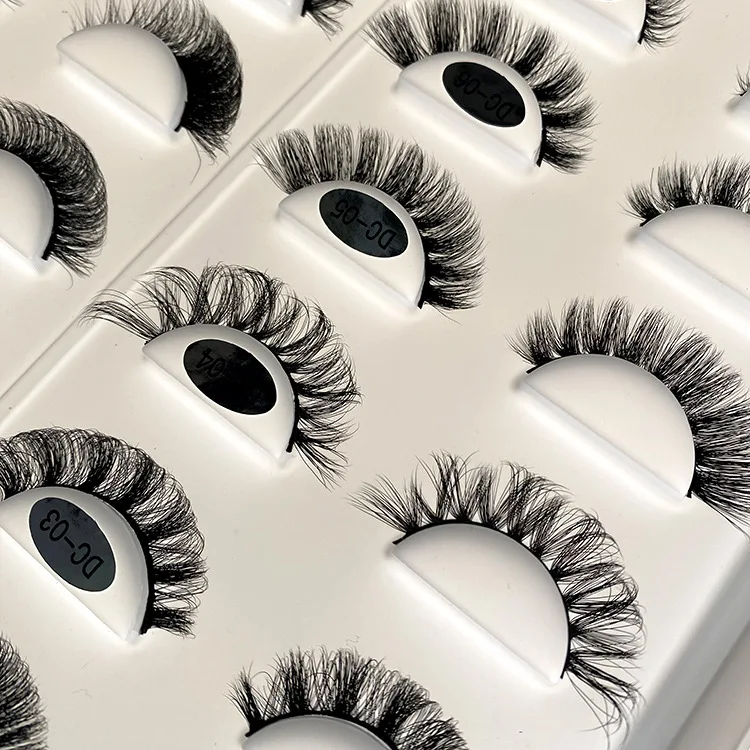 High quality New trend vegan silk plant fiber Lashes 3D faux Mink eyelash Private Label Fast Delivery Russian Strip Eyelashes