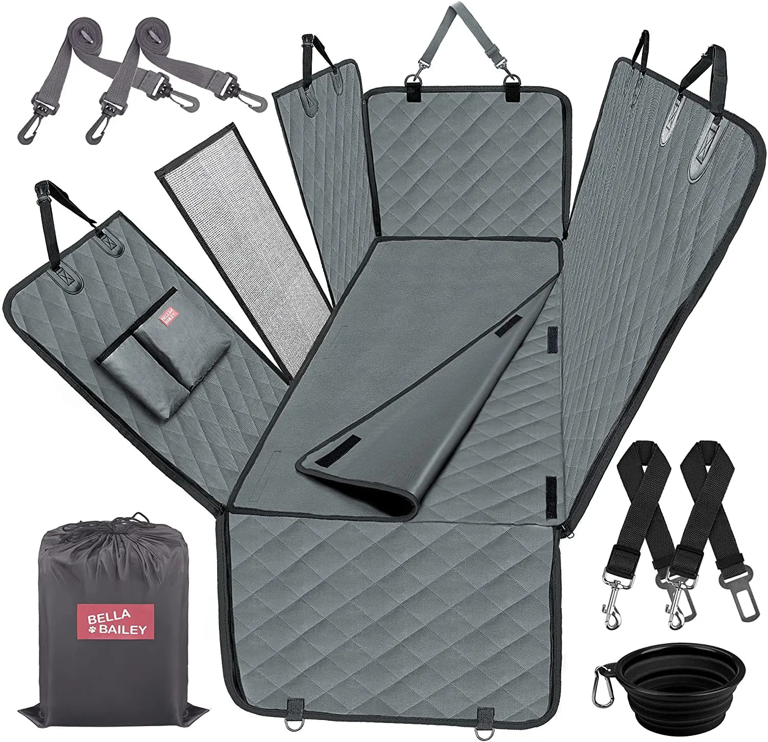 waterproof pet cover for dogs large back bed portable cat travel dog car safety seat bed pet booster cover belt