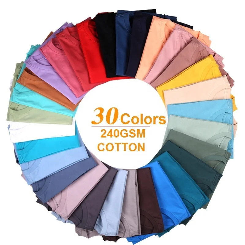 High Quality 240 Gsm Cotton T Shirt Unisex Men Women Plain Tshirts Comfort Color Oversized Drop Shoulder 240Gsm T-Shirt T Shirt