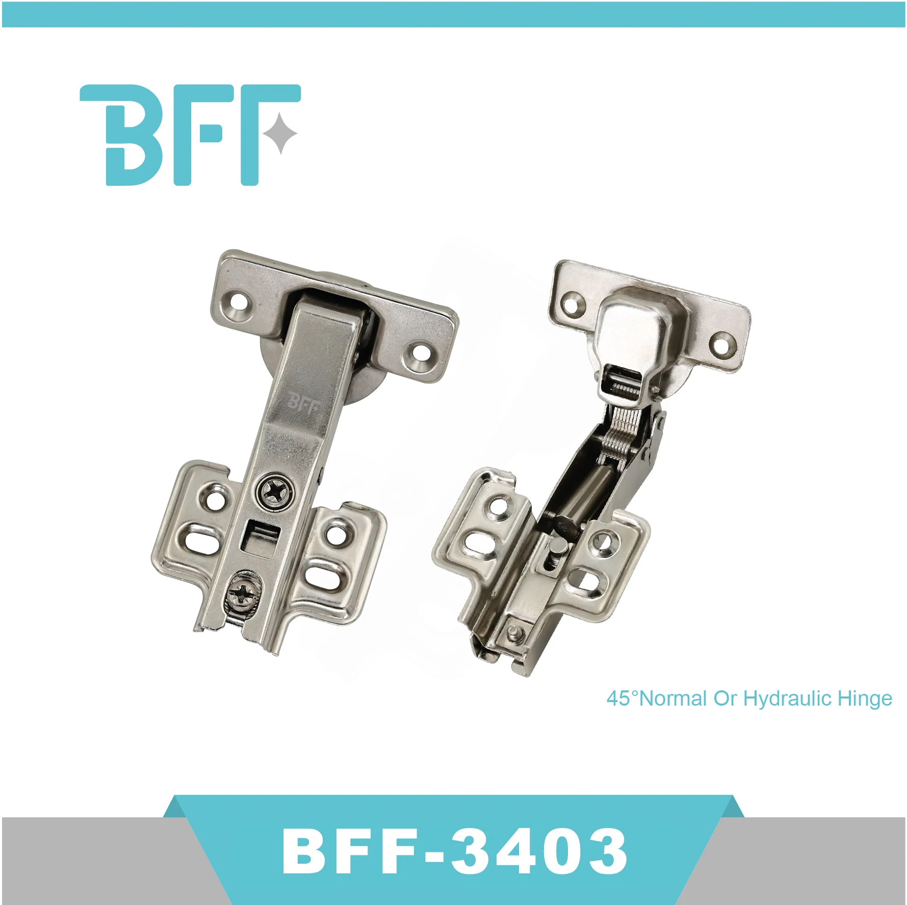 Soft Close 45 Degrees Furniture Hinge Clip On Iron Metal Kitchen Cabinet Door Concealed Hinge