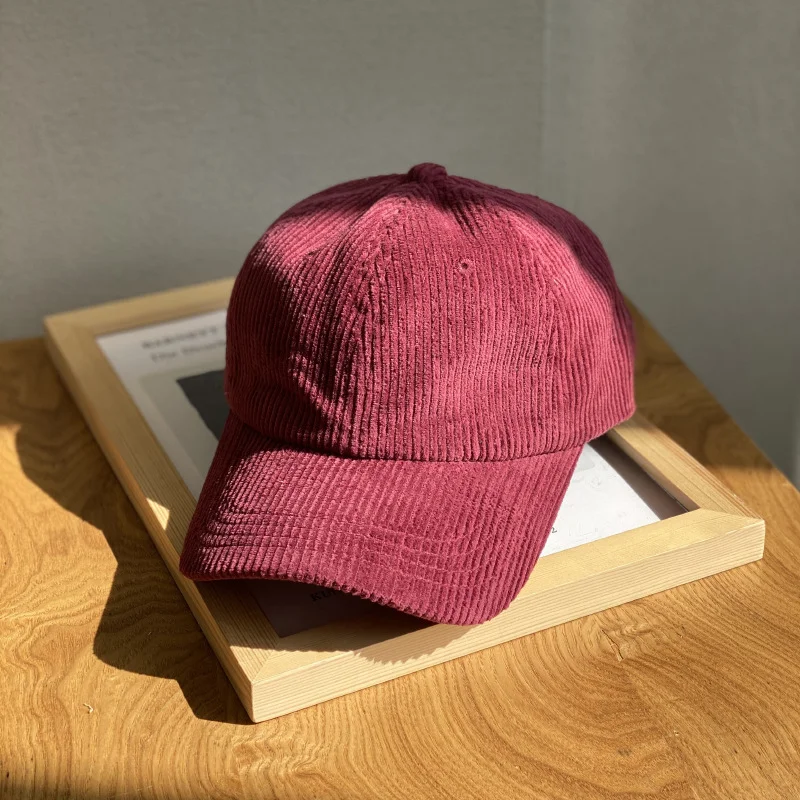 Corduroy Cap Unstructured Embroidery Unisex Dad Cap Custom Women Wholesale Sport Cap Baseball Hat for Male