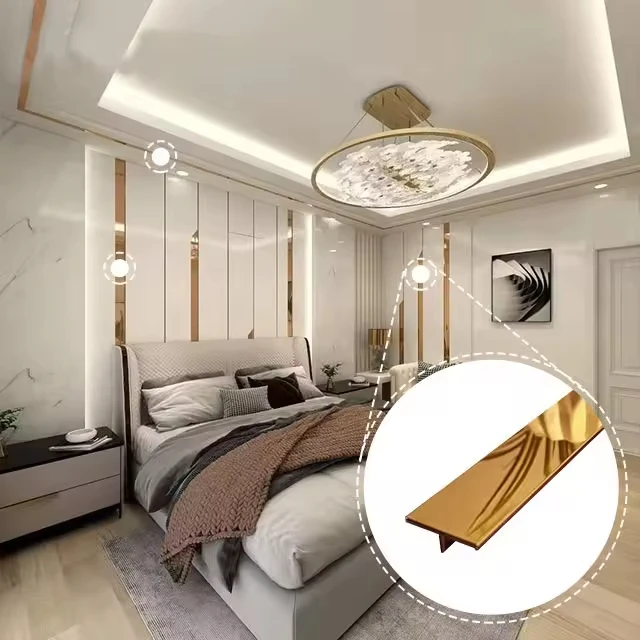 lower price  customization stainless steel inlay strips 8mm Black titanium gold decorative line for living room