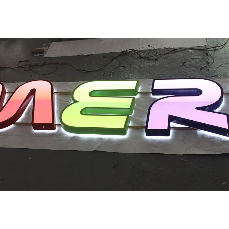 
Оптовая продажа, алюминиевая декоративная крышка, 3d светодиодная фара, буквы, вывески, магазин, вывески, буквы 