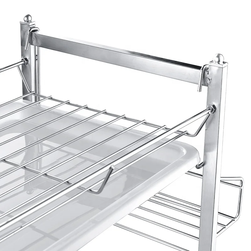 3 Layer Small Metal Wire Steel kitchen Wine Plate Dish Drying Rack Dish Drainers