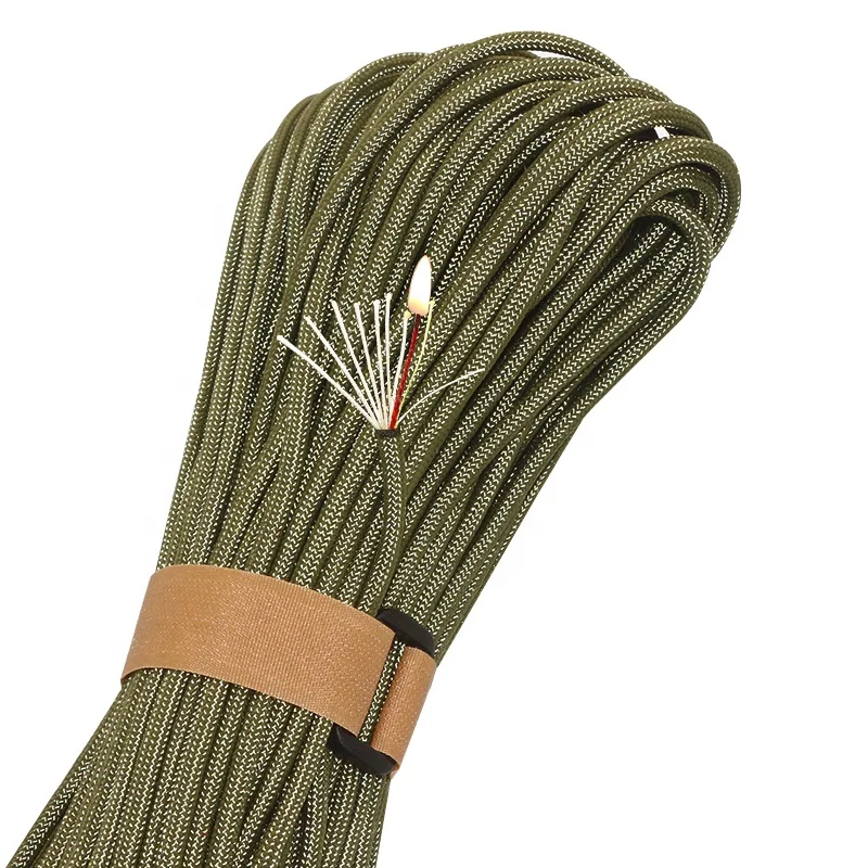 4 мм толщиной 10 нитей бушкрафт 550 Паракорд для выживания красный трут пожарный корабль улицы