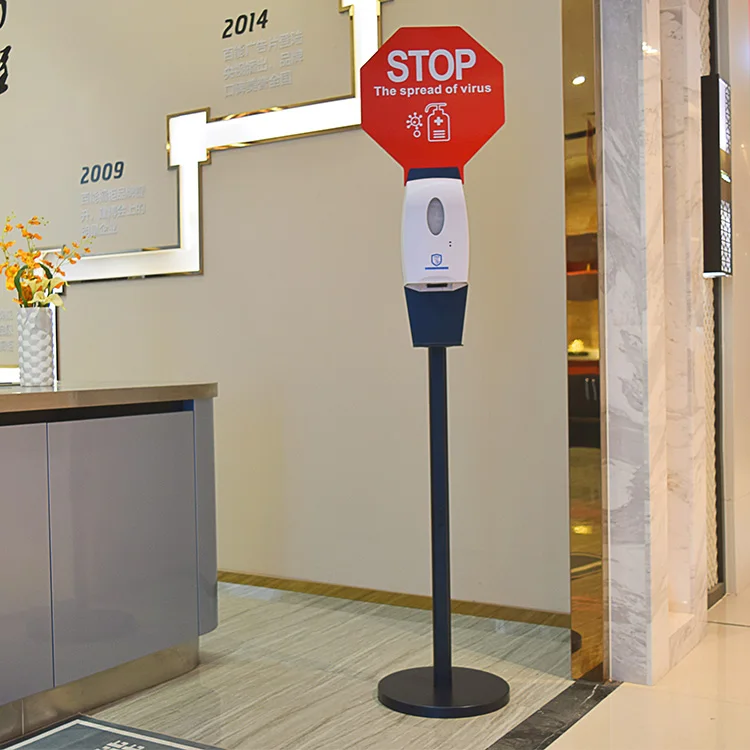 Advertisement billboard 1000ml  floor stand automatic touchless hand sanitizer dispenser
