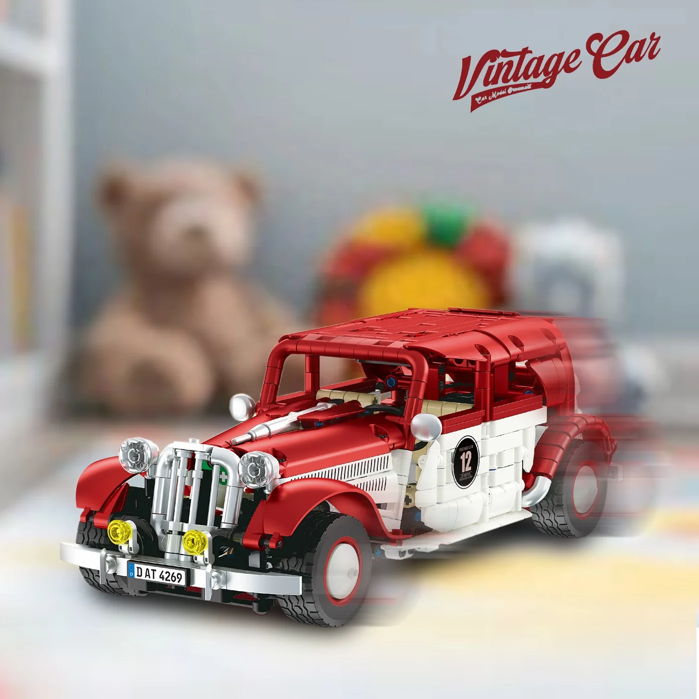 KUNYANG 916pcs rc classic car building blocks set toys vintage car DIY assembled bricks plastic blocks model building toys car