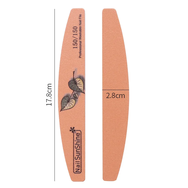 Double Side Nail File Hot Style High Quality Half-moon Shaped Customizable  Grit File For Nail Polishing Tools