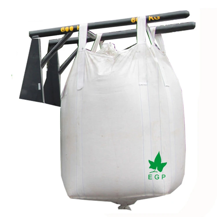 EGP 1 Ton Jumbo Bag Woven Woven PP Big Bag with Printing Logo Circular Antistatic Bulk Storage Sugar Salt Loading Weight 1000kg