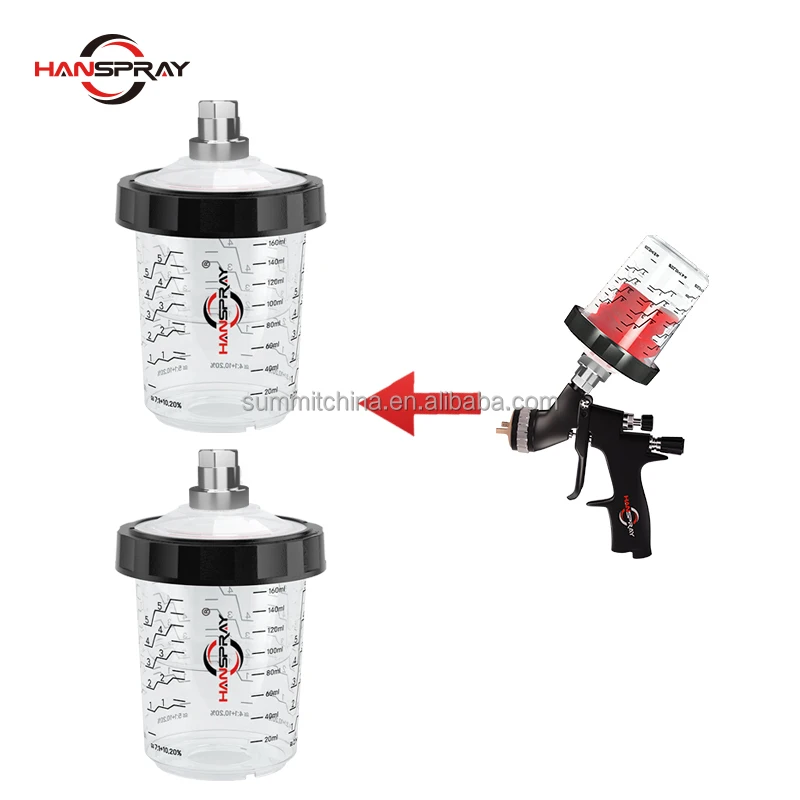 Plastic Cup Manufacture Spray Gun Mix Tank Air Spray Gun Quick-Connect Wash-Free Tank Paint Cup