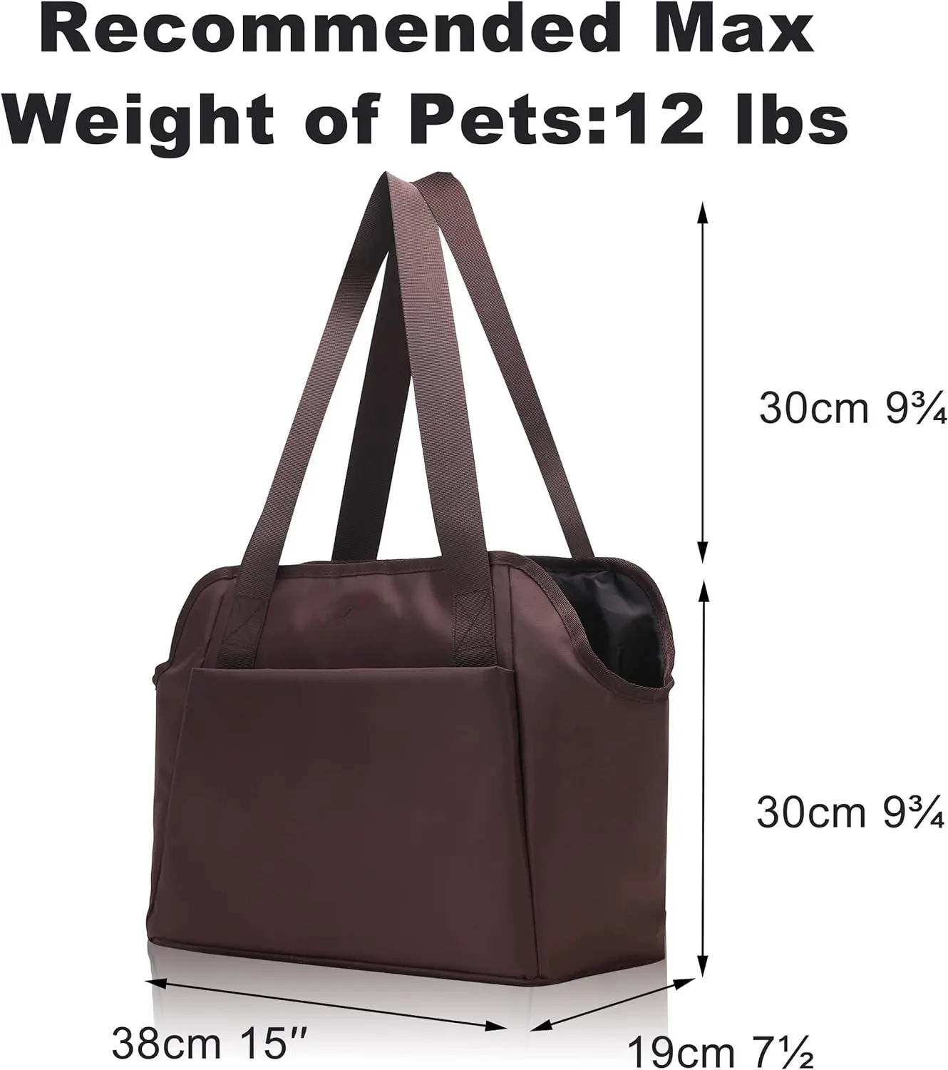 Pet Purse Carrier with Pocket and Safety Tether Soft Sided Small Carrier for Small Medium Pet Outdoor Shopping Tote Bag