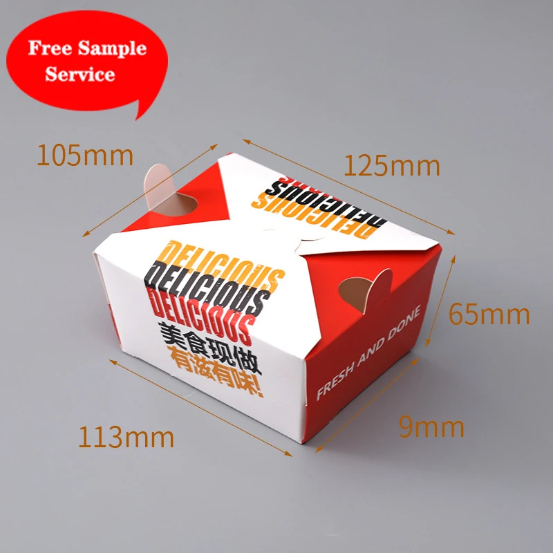 OWNFOLK Customized fried chicken box disposable French fries chips  fast food packaging containers paper box