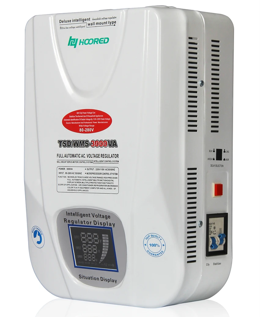 TSD 3KVA  3000VA  220VAC Relay Control Wall Mounted Automatic Voltage Regulator Stabilizer AVR