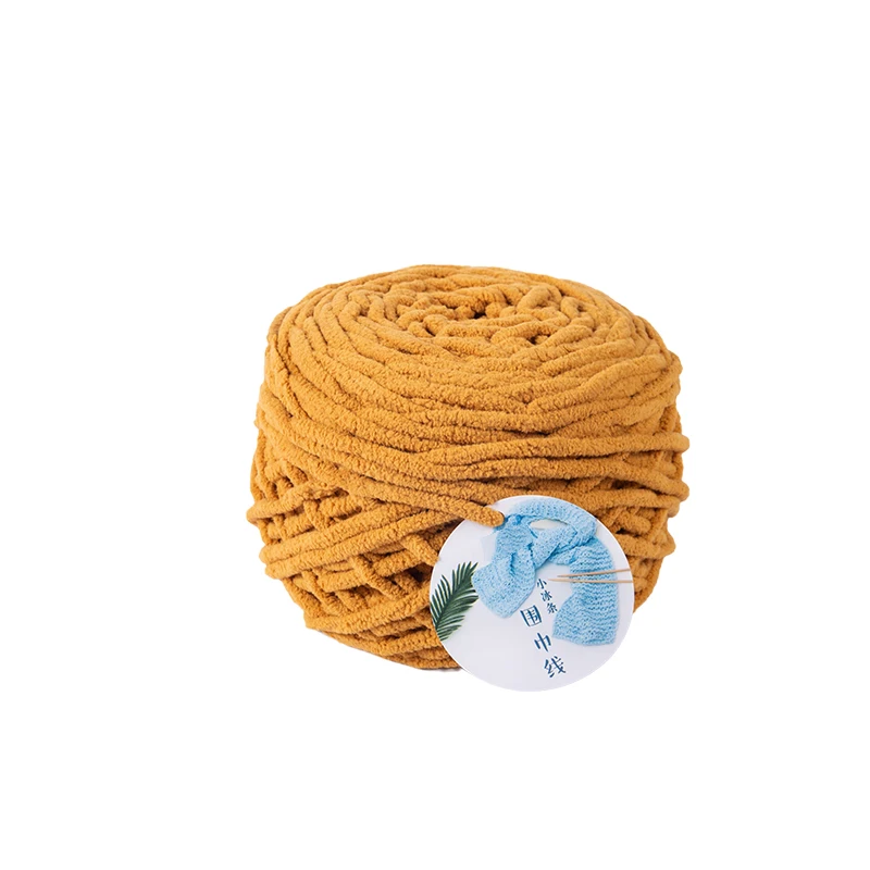 Wholesale chenille yarn chunky knitting high stretch polyester yarn for DIY hand knitting