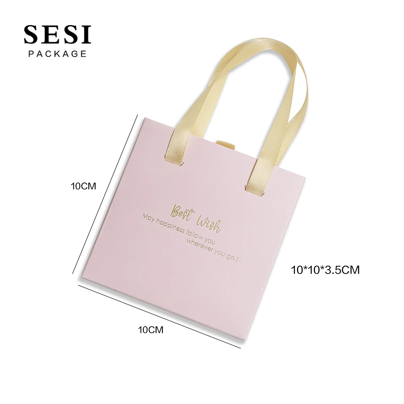 Custom Logo Pink Slide Carton Jewelry Box Packing Drawer Slide Satin Jewellery Box With Handle Ribbon